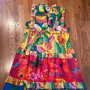 Farm Rio Mixed Prints Tiered Maxi Dress size S/Medium relaxed fit- see measure